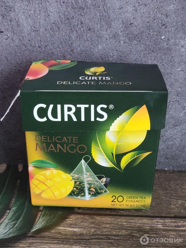 Зеленый чай в пирамидках Curtis Delicate Mango фото