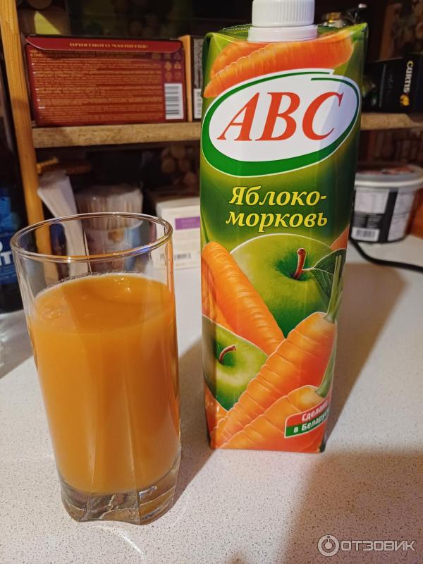 Яблочно-морковный нектар с мякотью ABC фото