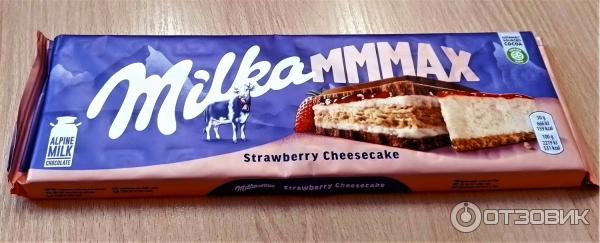 Шоколад молочный Milka Mmmax Клубничный чизкейк фото