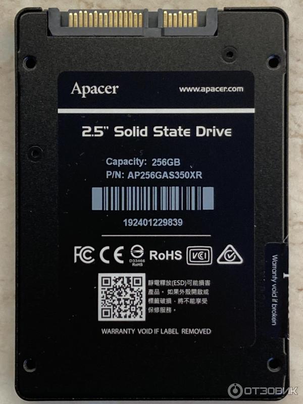 Твердотельный накопитель Apacer 2,53939 SATA III 6Gbs SSD AS350X 256 Gb фото