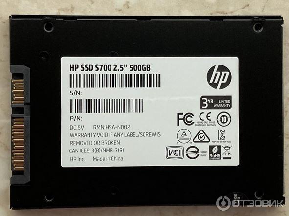 Твердотельный накопитель HP SSD S700 500Gb фото