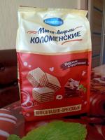 Вафли Коломенский "Шоколадно-ореховые" фото