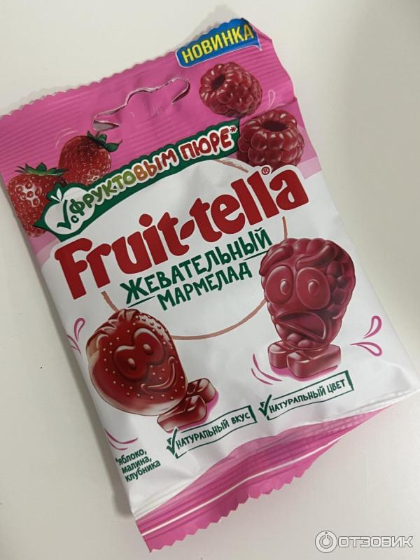 Жевательный мармелад Fruit-tella с фруктовым пюре фото