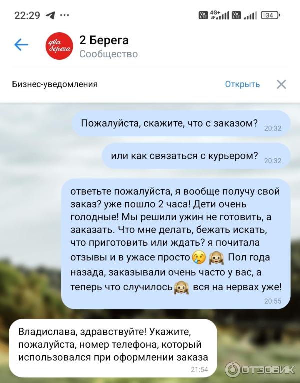 скрин части переписки