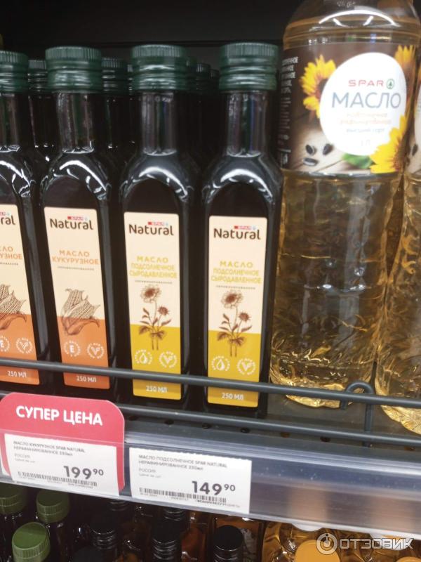 Масло подсолнечное сыродавленное нерафинированное Spar Natural фото