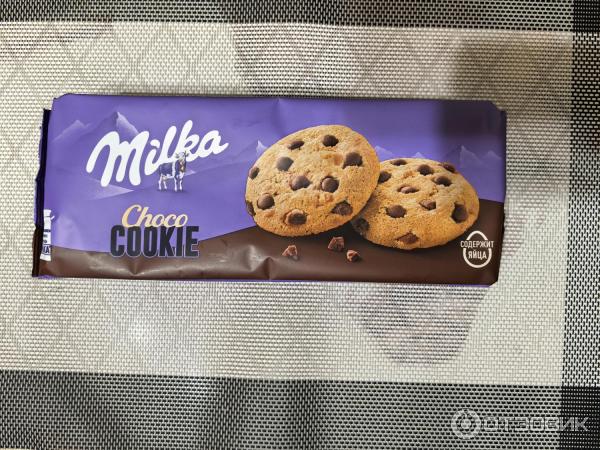 Печенье Milka Choco cookies с кусочками молочного шоколада фото