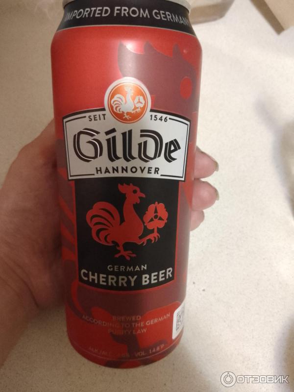 Пивной напиток фильтрованный пастеризованный Gilde Cherry Beer фото