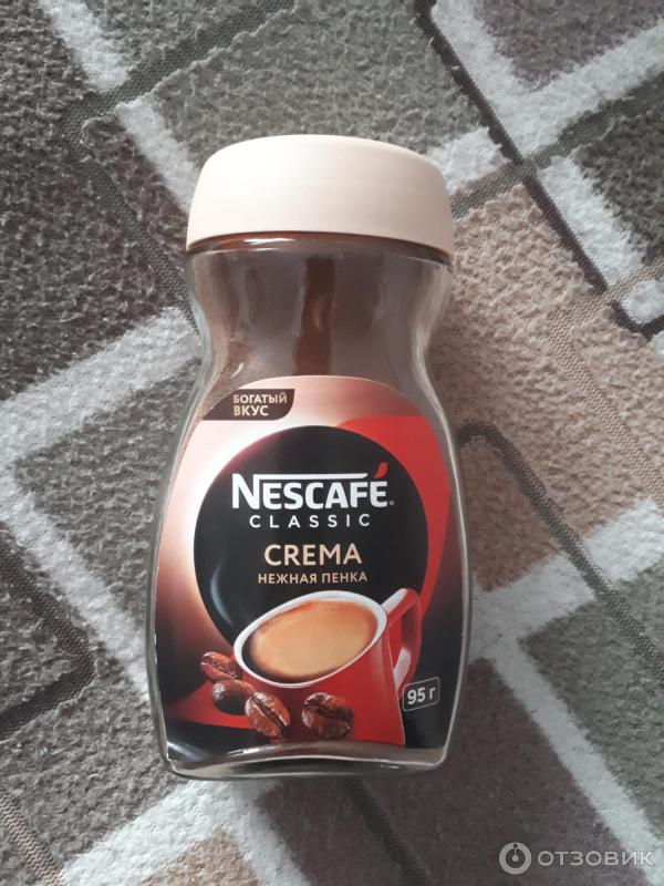 Кофе натуральный растворимый порошкообразный Nescafe classic crema нежная пена фото