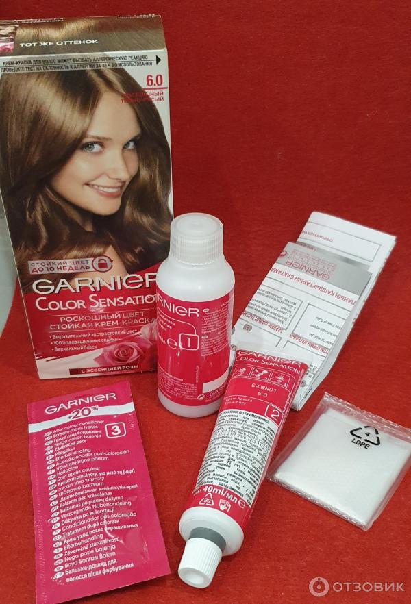 Отзыв о Краска для волос GARNIER Color Sensation 6.0 "Роскошный Темно ...