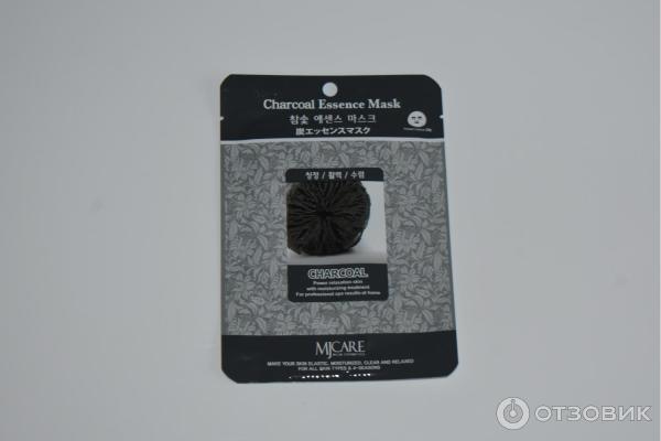 Тканевая маска для лица Mijin Charcoal Essence Mask Древесный уголь