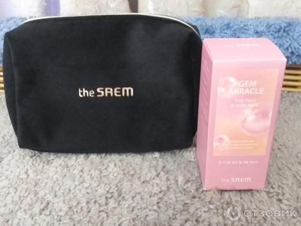 Маска для лица The Saem Gem Miracle Pink Pearl O2 Bubble Mask фото