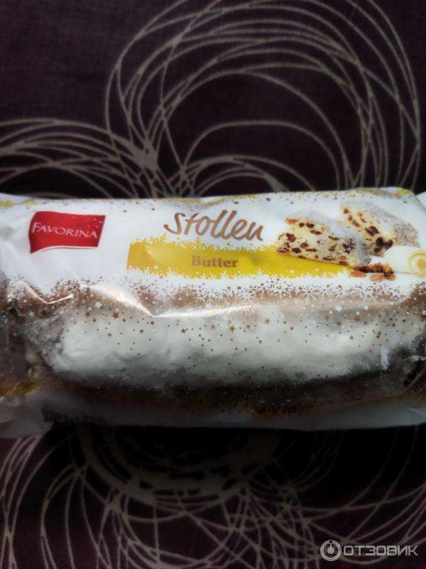 Немецкая рождественская выпечка Favorina Stollen Edelmarzipan фото