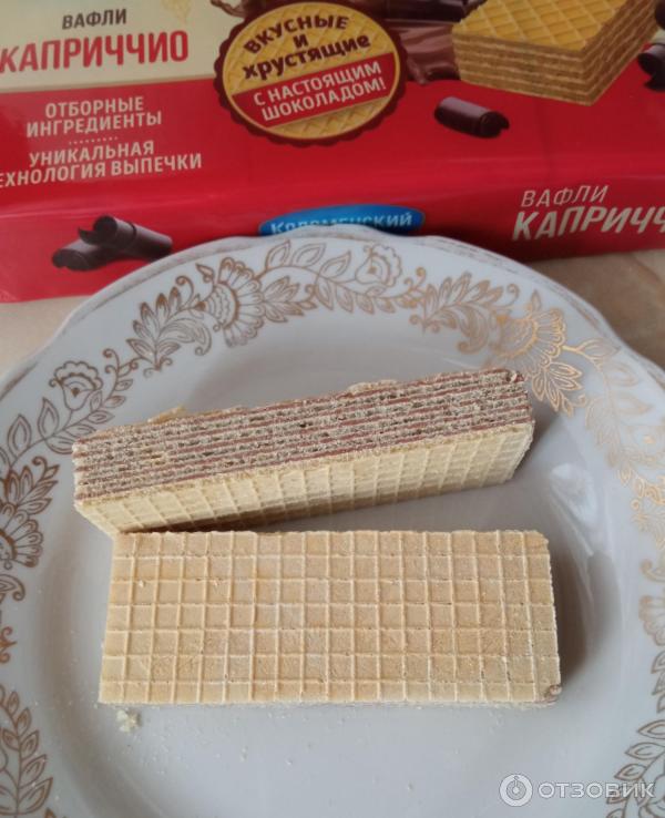 Отзыв о Вафли Коломенские "каприччио" | Вкусные вафли, но не самые лучшие.