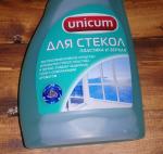 Средство для мытья стекол, пластика и зеркал Unicum фото