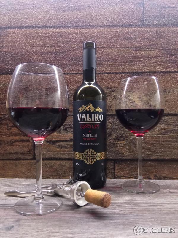 Отзыв о Вино Valiko красное полусладкое Мирели | Нормальное вино по ...