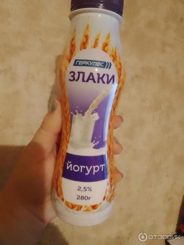 Отзыв о Йогурт с наполнителем "Злаки" 2,5% Геркулес | На удивление мне ...