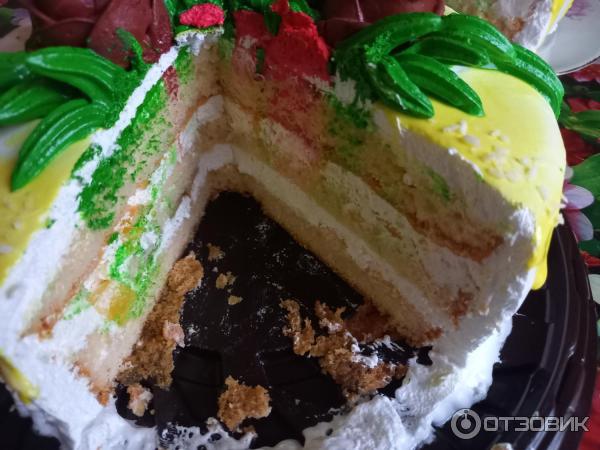 Отзыв о Торт ИП Григорян Н.Г. Фруктово-Бисквитный (банан, киви ...