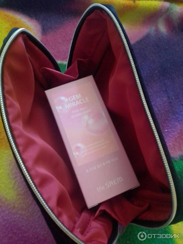 Маска для лица The Saem Gem Miracle Pink Pearl O2 Bubble Mask фото