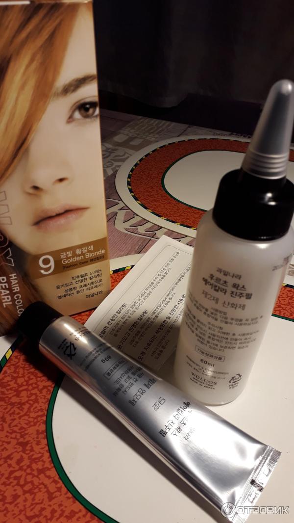Отзыв о Краска для волос Welcos Fruits Wax Pearl Hair Color Блонд не