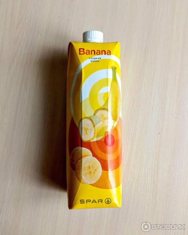 Отзыв о Нектар банановый с мякотью Spar | Очень вкусный и сладкий