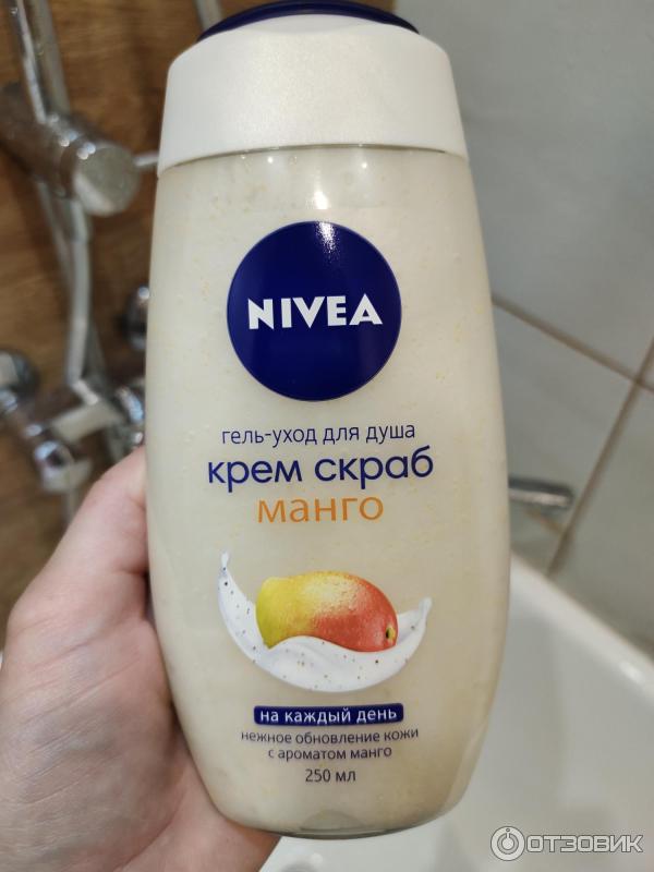 Гель-уход для душа Nivea Крем скраб манго фото