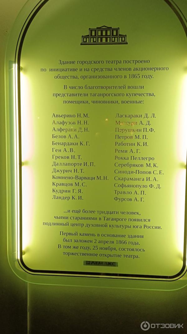 Отзыв о Таганрогский драматический театр им. А. П. Чехова (Россия ...