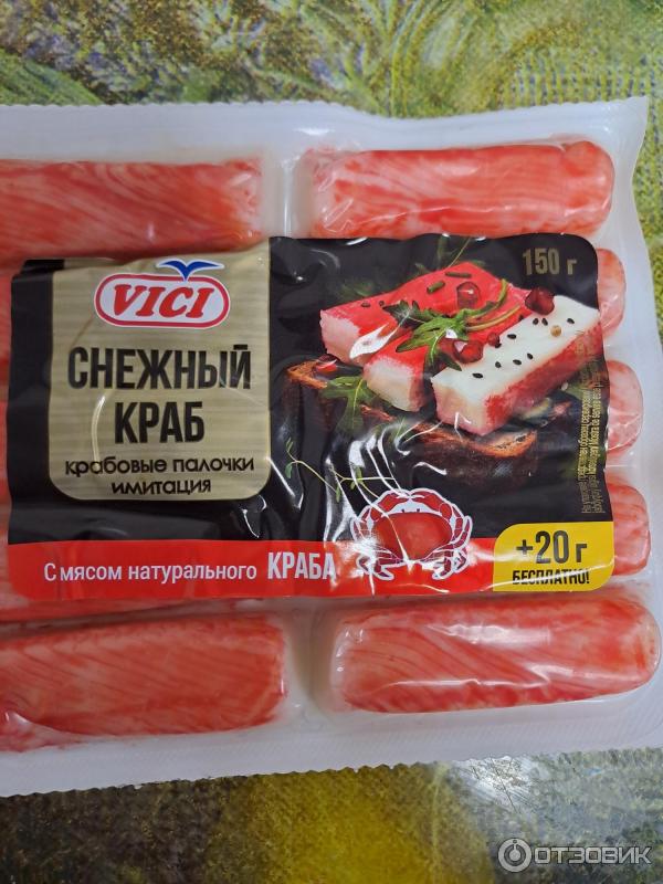 Отзыв о Крабовые палочки Vici "Снежный краб с мясом натурального краба ...