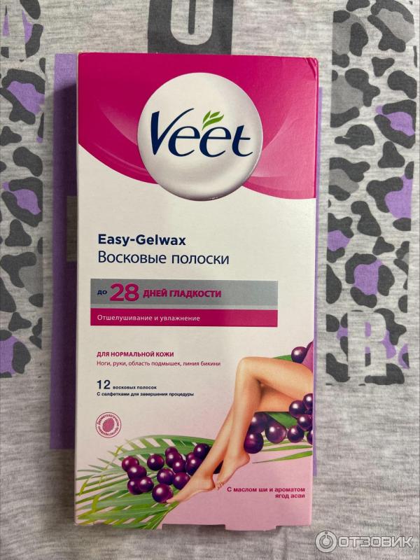 Восковые полоски Veet Easy-Gelwax для зоны бикини и подмышек фото