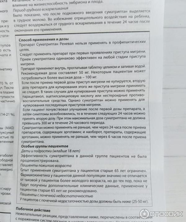 Отзыв о Суматриптан Реневал | Для меня оказался неэффективный