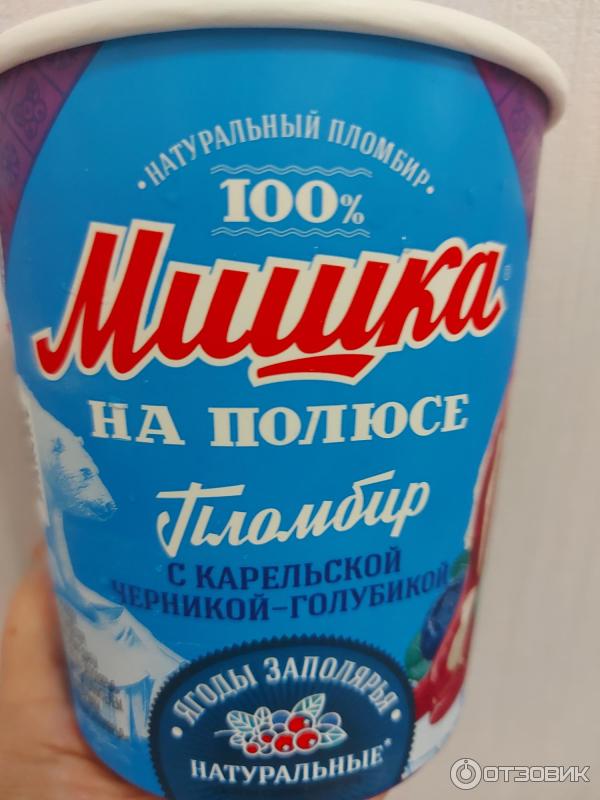 Отзыв о Мороженое "Мишка на полюсе" с карельской голубикой и черникой ...