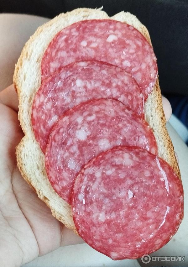 Отзыв о Колбаса сырокопченая "Останкино" Ароматная | Вкусная колбаска!