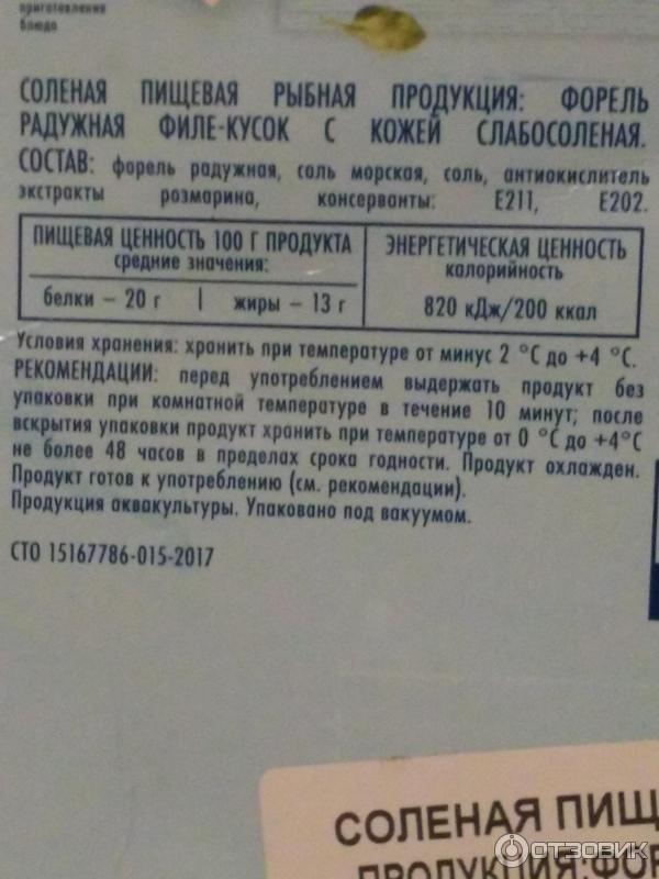 Отзыв о Форель радужная Балтийский берег филе-кусок с кожей ...