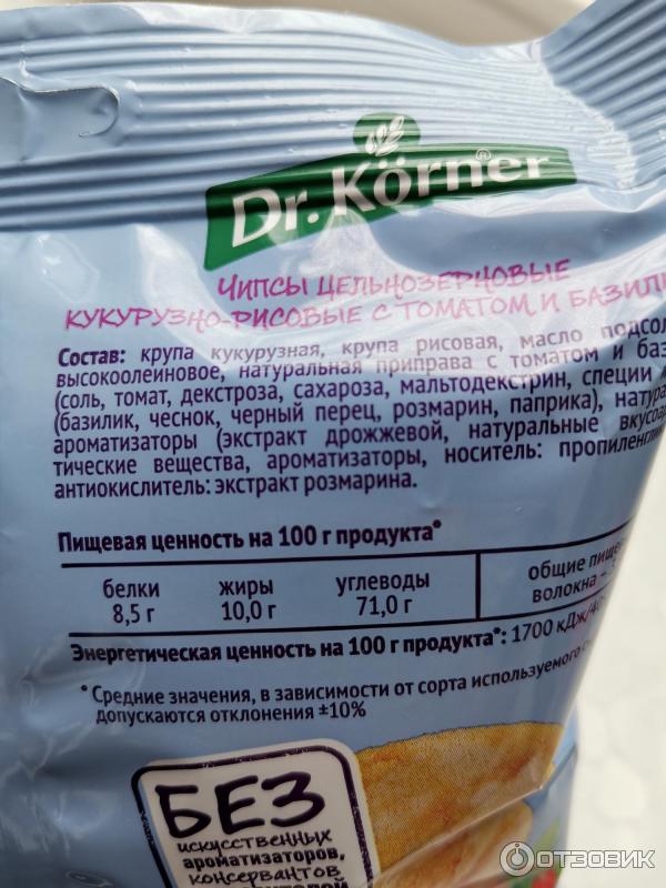 Отзыв о Корнерсы Dr.Korner | Полезные чипсы, ну, не вредные, по крайней ...