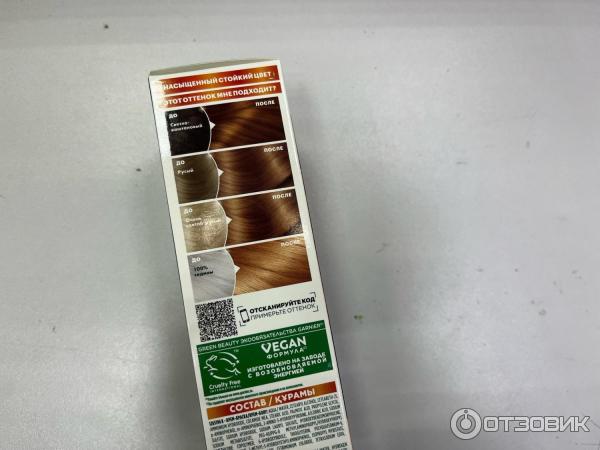 Отзыв о Стойкая крем-краска Garner Naturals 7.34 Янтарь Лореаль ...