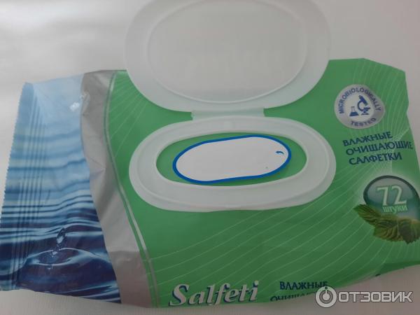 Отзыв о Влажные очищающие салфетки "Salfeti" Antibacterial | Отличные ...