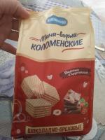 Вафли Коломенский "Шоколадно-ореховые" фото
