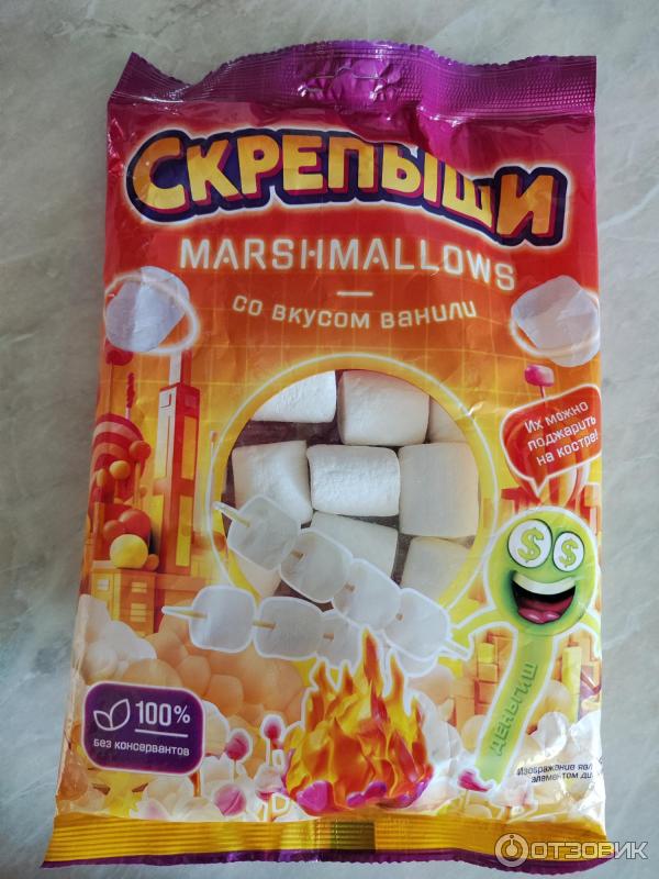 Отзыв о Жевательный зефир Скрепыши "Marshmallow" со вкусом ванили | Нежные!
