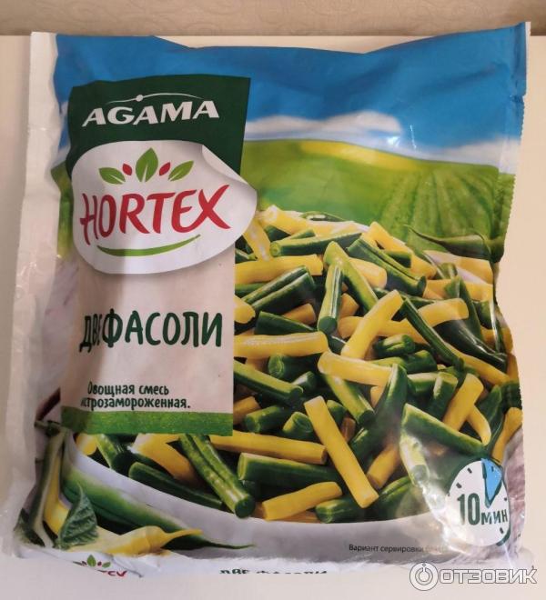 Быстрозамороженная овощная смесь Hortex Две фасоли фото