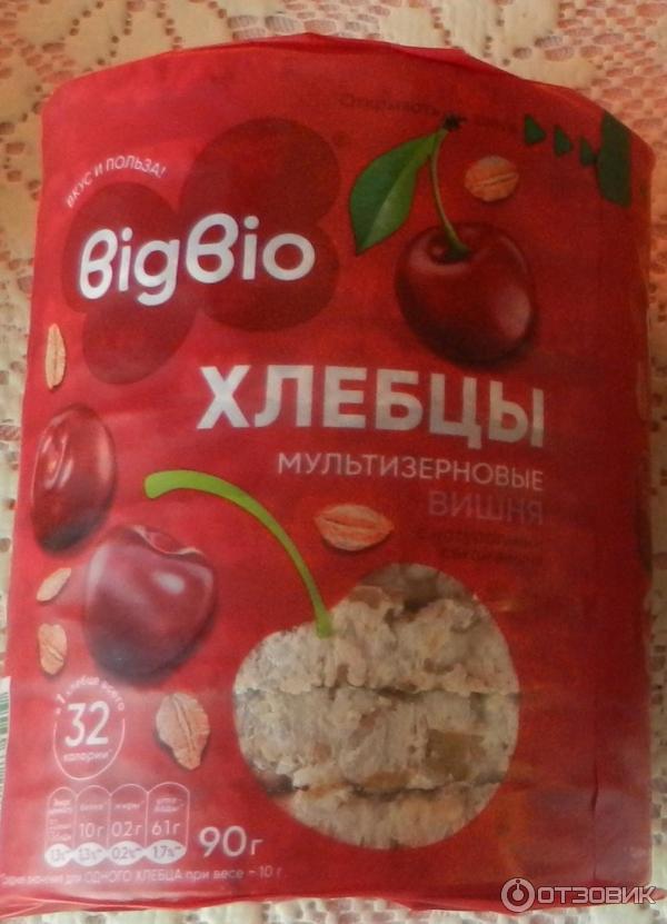 Хлебцы хрустящие BigBio Злаковый коктейль Вишневый фото