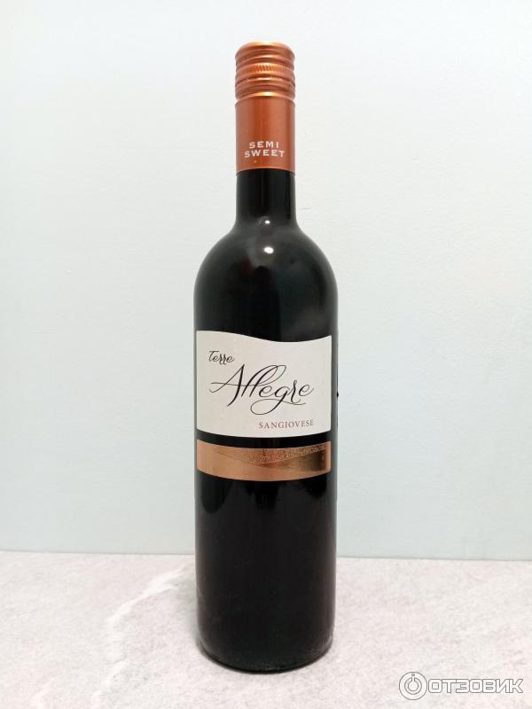 Отзыв о Вино красное полусладкое Terre Allegre Sangiovese Puglia | При ...