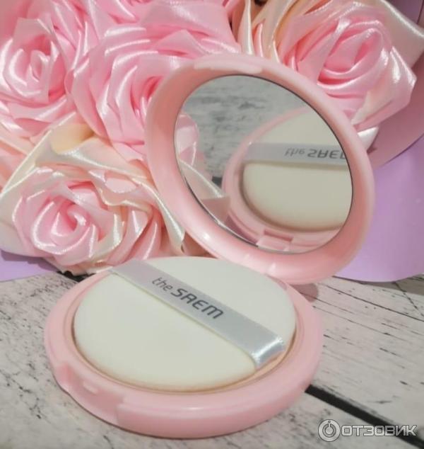 Пудра The Saem perfect pore pink pact фото