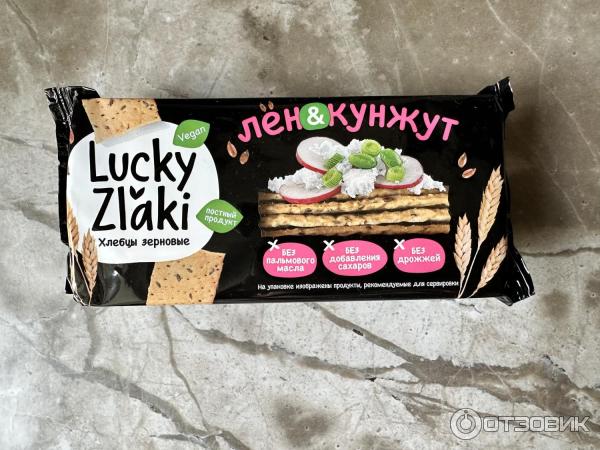 Хлебцы зерновые Lucky Zlaki Лен и Кунжут