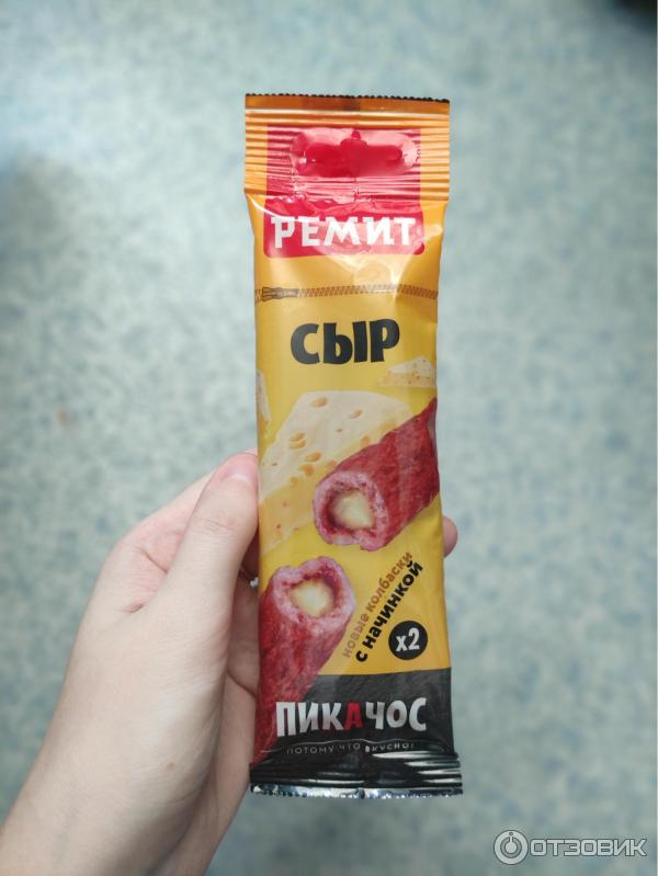 Колбаски сырокопченные Ремит Пикачос Сыр фото