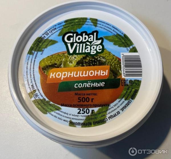 Огурцы соленые корнишоны Global Village фото