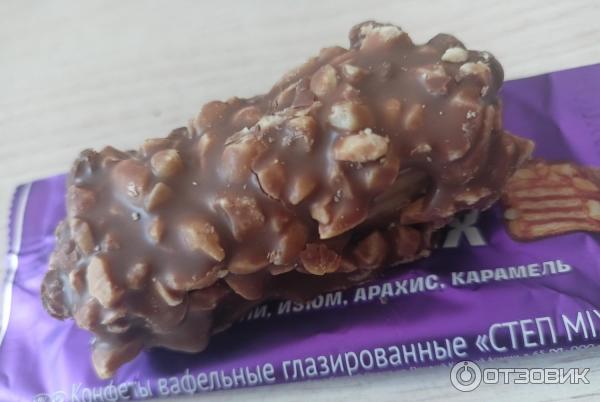 Отзыв о Шоколадный батончик Славянка Степ Mix "Арахис, карамель, изюм ...