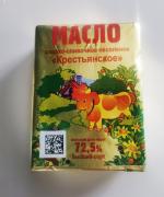 Масло сладко-сливочное несоленое Экопищпром "Крестьянское" 72,5% фото