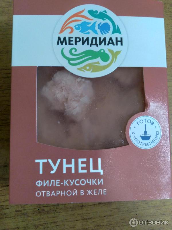 Отзыв о Тунец отварной в желе филе-кусочки Меридиан | Этот тунец просто ...