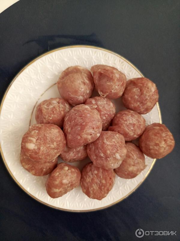 Отзыв о Фрикадельки из свинины и говядины Вкусвилл | Плотные мясные ...