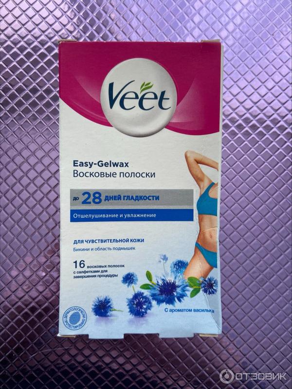 Восковые полоски Veet Easy-Gelwax для зоны бикини и подмышек фото