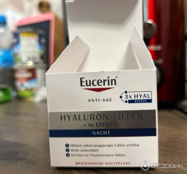 Ночной антивозрастной крем для ухода за кожей Eucerin Hyaluron-Filler фото